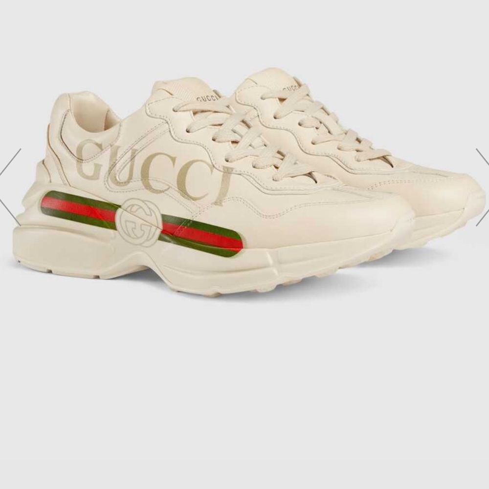 Authentic Women’s Rhyton Gucci logo sneaker